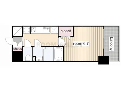 プレサンス伏見アーバンベース(1K/12階)の間取り写真