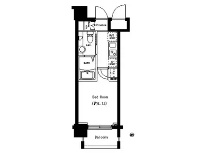 パークキューブ大井町(1K/3階)の間取り写真