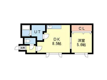 エルパティオ(1DK/3階)の間取り写真