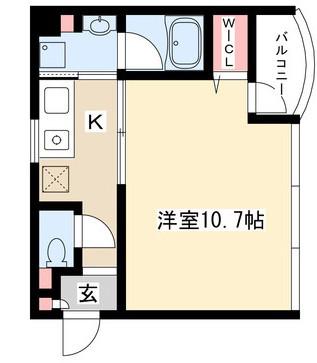 ラ・マルネ(1K/3階)の間取り写真