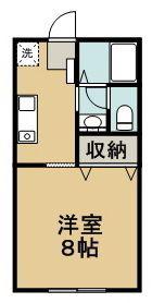 オセアン馬絹(1K/2階)の間取り写真