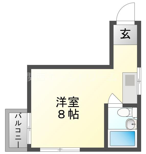秀和ビル(ワンルーム/5階)の間取り写真