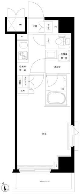 ルーブル板橋東新町弐番館(1K/2階)の間取り写真