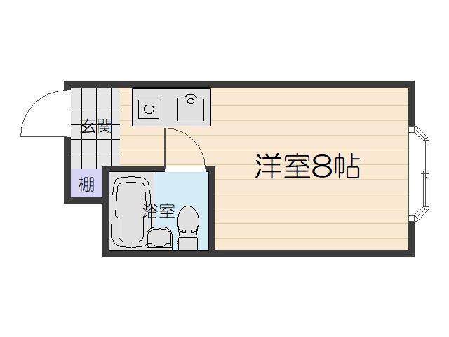 レナジア高槻(ワンルーム/4階)の間取り写真