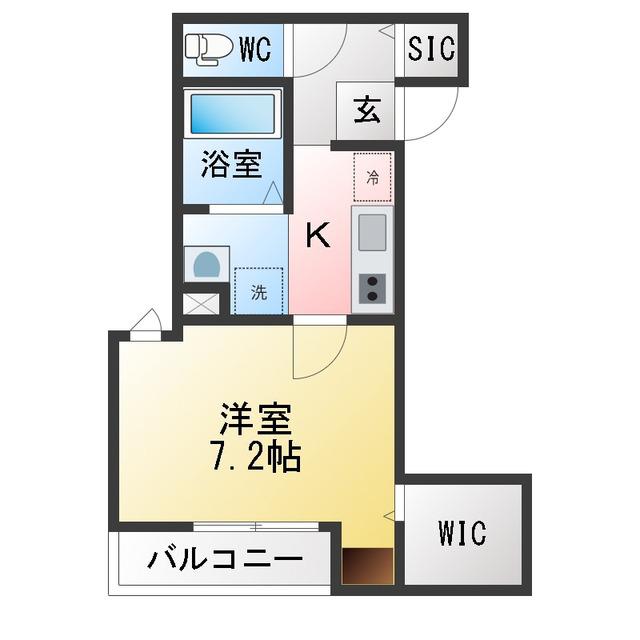 MONTAGNA モンターニャ(1K/2階)の間取り写真