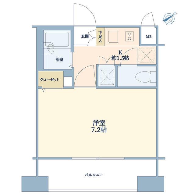 ステージグランデ文京大塚(1K/11階)の間取り写真