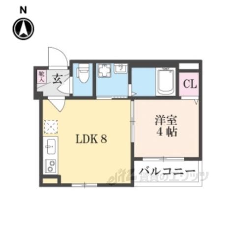 センチュリー嵯峨嵐山(1LDK/2階)の間取り写真