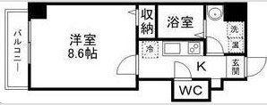 STUDIO原町(1K/5階)の間取り写真
