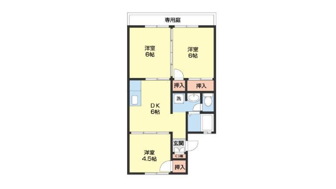 清水ハイツ(3DK/1階)の間取り写真