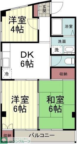 春日マンション(3DK/2階)の間取り写真