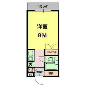 HILLS FUJIKAWA(1K/3階)の間取り写真