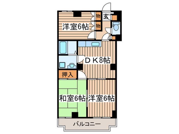第2竹内ビル(3DK/4階)の間取り写真