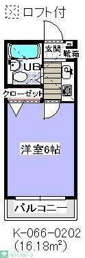 プルミエ弐番館(1K/2階)の間取り写真