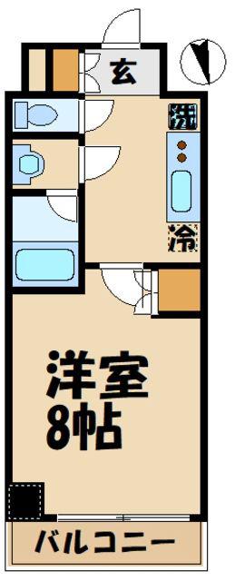 DUO STAGE調布国領MAXIV(1K/7階)の間取り写真