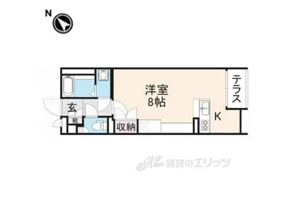 ミランダGS3(1K/1階)の間取り写真