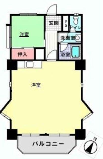 東豊エステート(3LDK/4階)の間取り写真