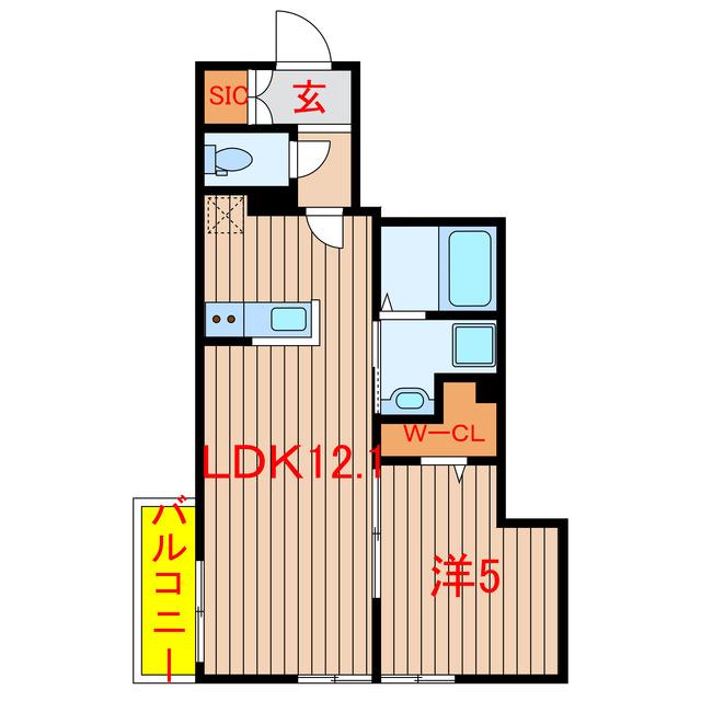 習志野台レジデンス(1LDK/3階)の間取り写真