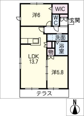 HEBEL MAISON MA(2LDK/1階)の間取り写真