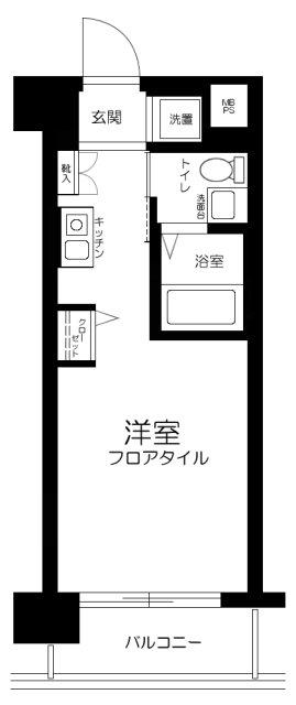 ジェイパーク池袋公園前(1K/3階)の間取り写真