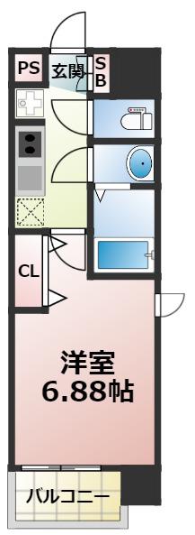 QUINTET JOTONOE(1K/11階)の間取り写真