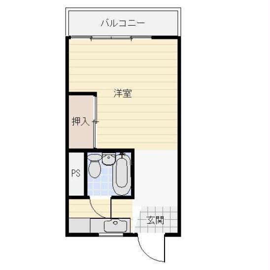 YMレジデンス(1K/2階)の間取り写真