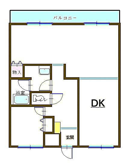 シティハイム雅(2DK/1階)の間取り写真