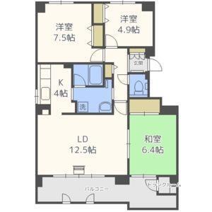スターヒル富丘(3LDK/9階)の間取り写真