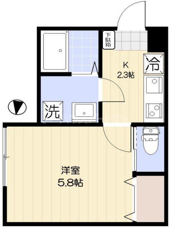 エクセラン堀切菖蒲園(1K/3階)の間取り写真