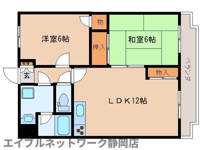 カーサ・グランデ(2LDK/1階)の間取り写真