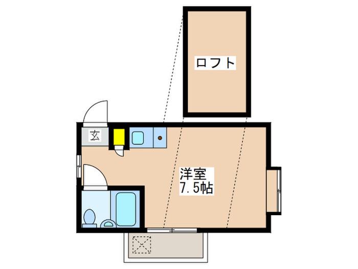 フラリッシュハイム(ワンルーム/2階)の間取り写真