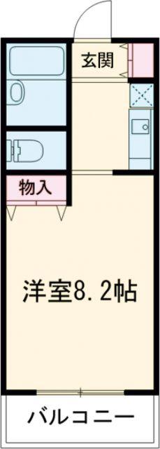 セラーン朝霧(1K/5階)の間取り写真