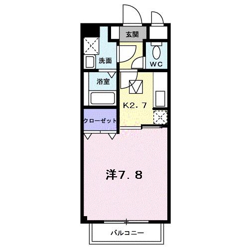 ジョイフル M3(1K/1階)の間取り写真