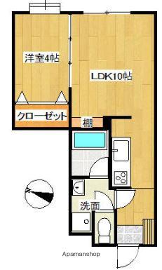 モンレーヴ西新II(1LDK/2階)の間取り写真
