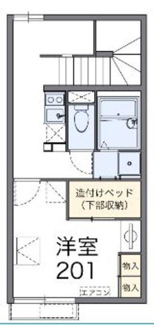レオパレスブライトセゾン(1K/2階)の間取り写真