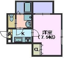W HOUSE(1K/8階)の間取り写真