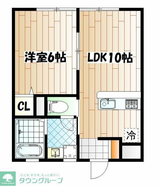PUERTA ROJO(1LDK/1階)の間取り写真