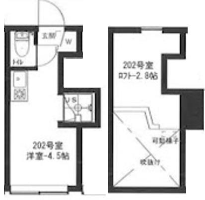 アーバンプレイス東中野II(ワンルーム/2階)の間取り写真