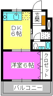 エクセレント12(1DK/1階)の間取り写真