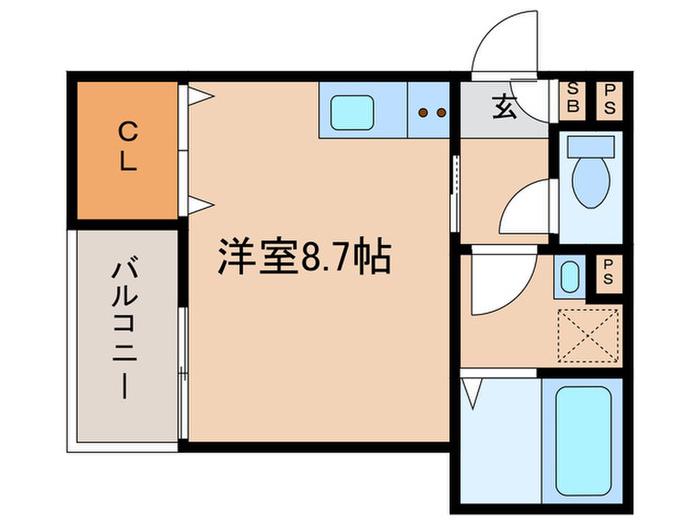 ARPEGGIO西代(ワンルーム/1階)の間取り写真