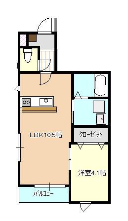 サンプレイス泉中央西(1LDK/1階)の間取り写真