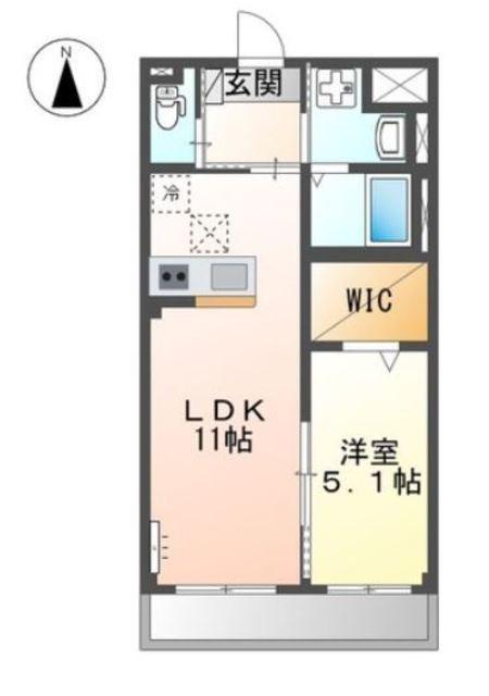 エルヴァス(1LDK/3階)の間取り写真