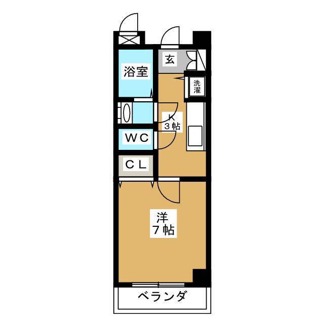メゾンシャトー(1K/2階)の間取り写真