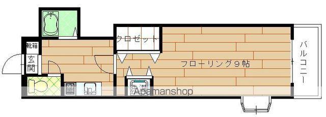 エクセル荒戸(1K/4階)の間取り写真