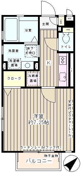 クレインハウス妙典(1K/1階)の間取り写真