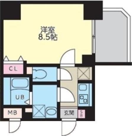 S-RESIDENCE千里丘(1K/10階)の間取り写真