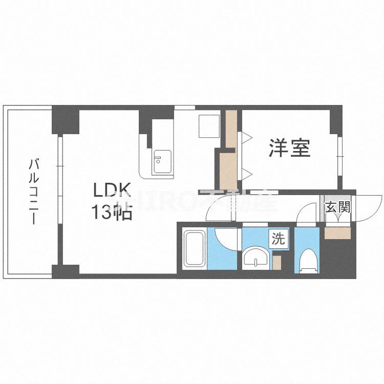 サンセール豊崎(1LDK/3階)の間取り写真