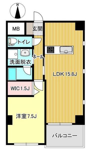 プレシエカワサキ(1LDK/2階)の間取り写真