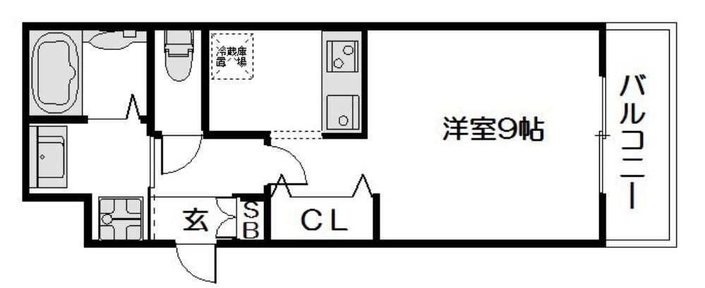 スワンズ京都セントラルシティ(ワンルーム/2階)の間取り写真