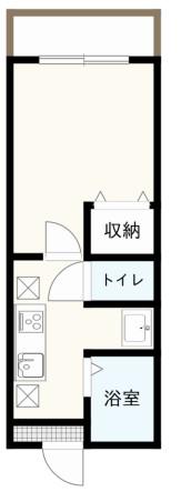コンフォートII(1K/1階)の間取り写真