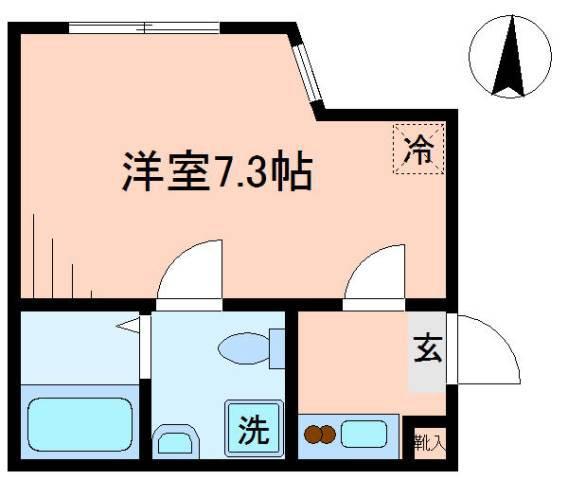 ワイスクエア(1K/2階)の間取り写真